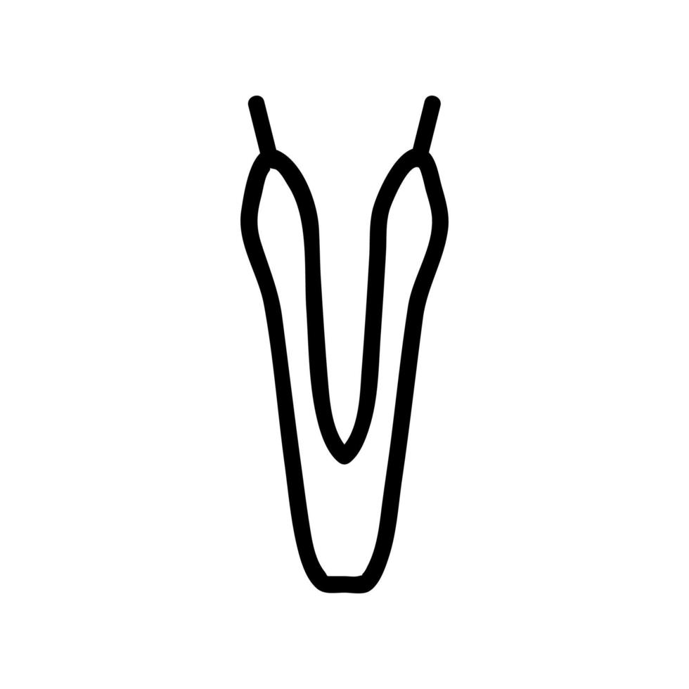 frank ett stycke baddräkt ikon vektor kontur illustration