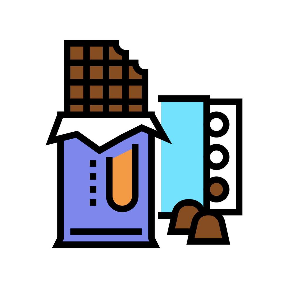 choklad produkt färg ikon vektor illustration