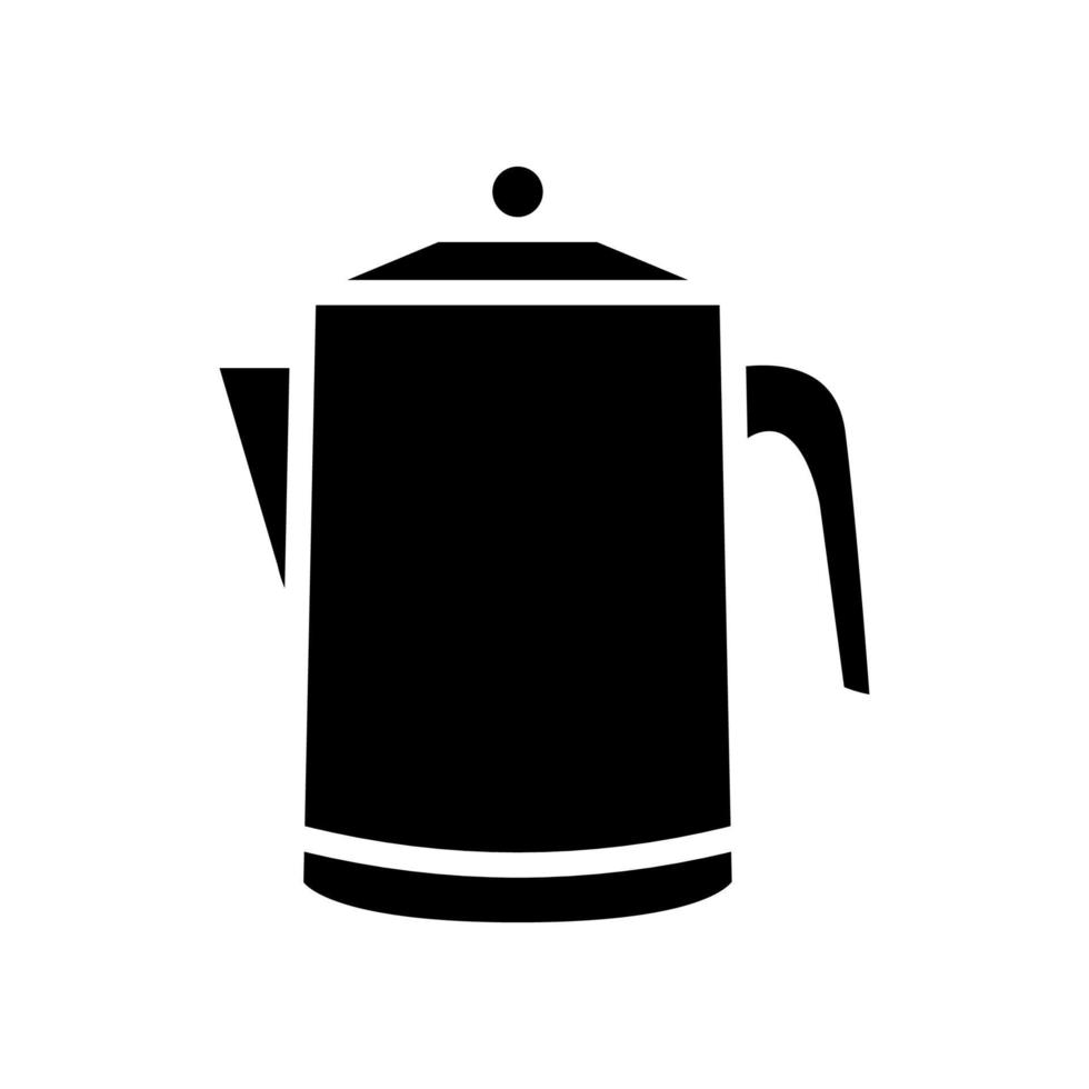 perkolator kaffe göra utrustning glyfikon vektorillustration vektor