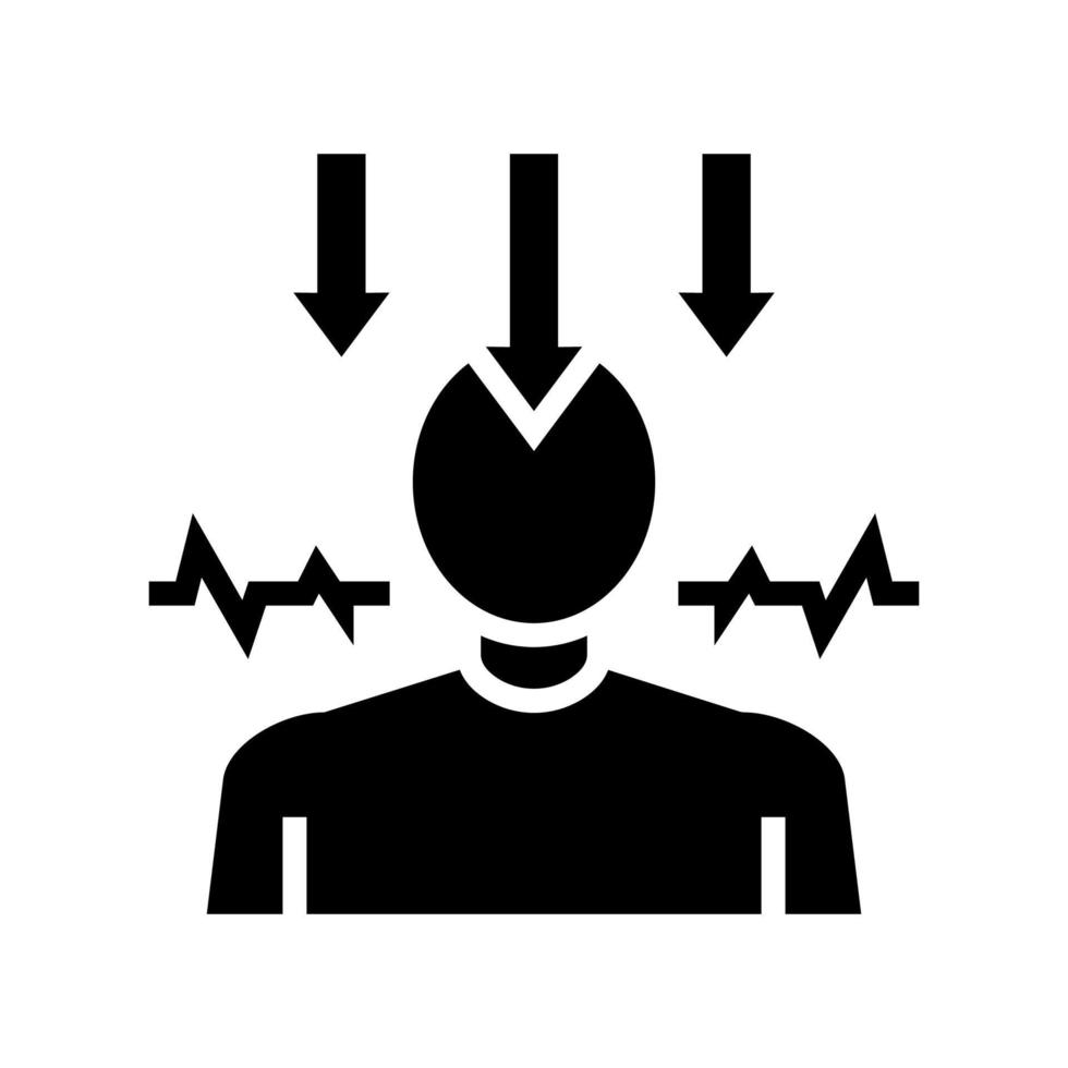 Neurose psychologische Krankheit Glyphen-Symbol-Vektor-Illustration vektor