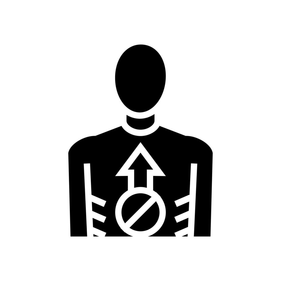 Anorexie psychologische Krankheit Glyphen-Symbol-Vektor-Illustration vektor