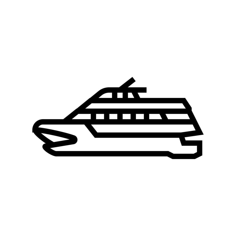 katamaran båt linje ikon vektorillustration vektor