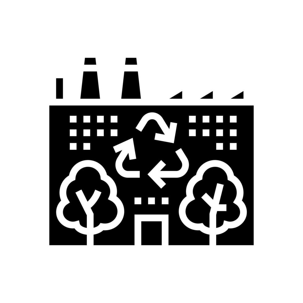 Umwelt-Recycling-Glyphen-Symbol-Vektor-Illustration vektor