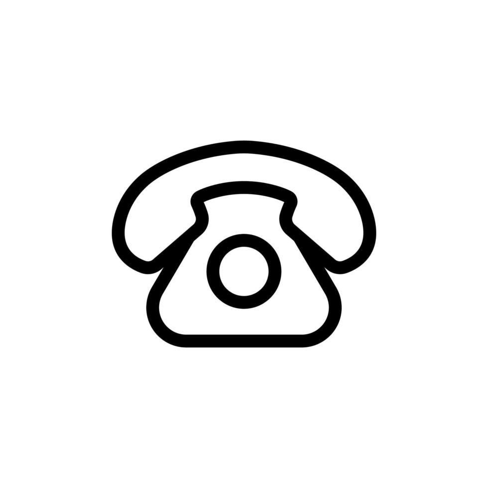 hemtelefon ikon vektor. isolerade kontur symbol illustration vektor