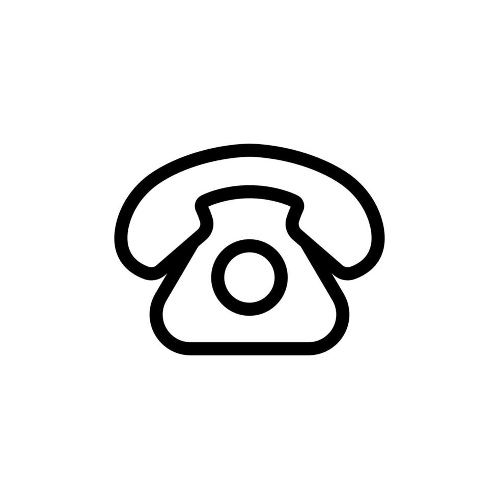 Symbolvektor für das Telefon zu Hause. isolierte kontursymbolillustration vektor