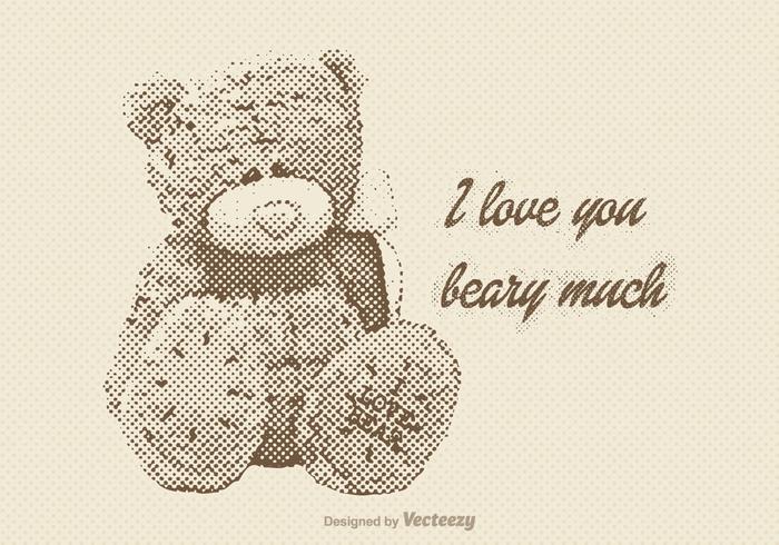 Free Vector Vintage Teddybär