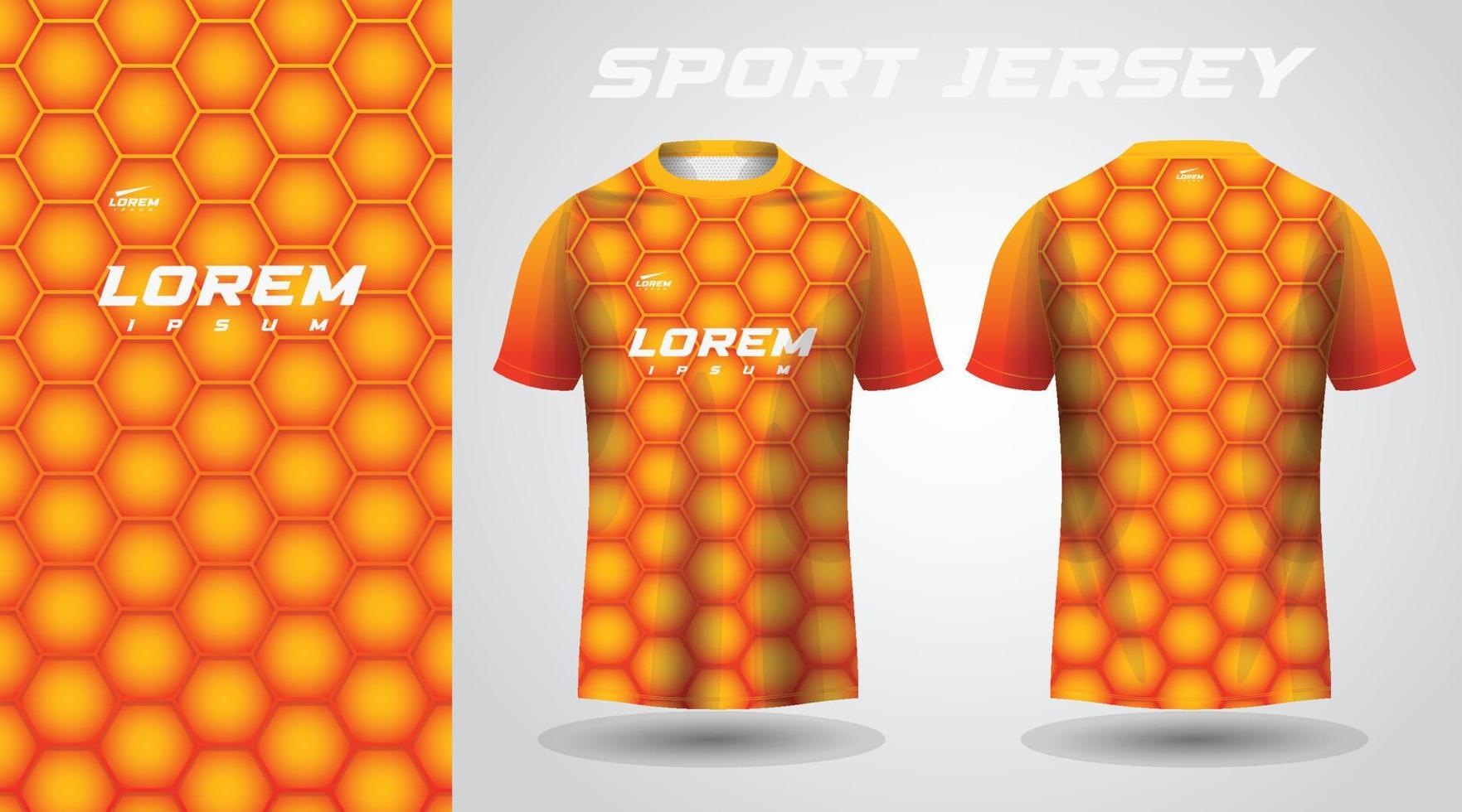 orange sporttröja design vektor