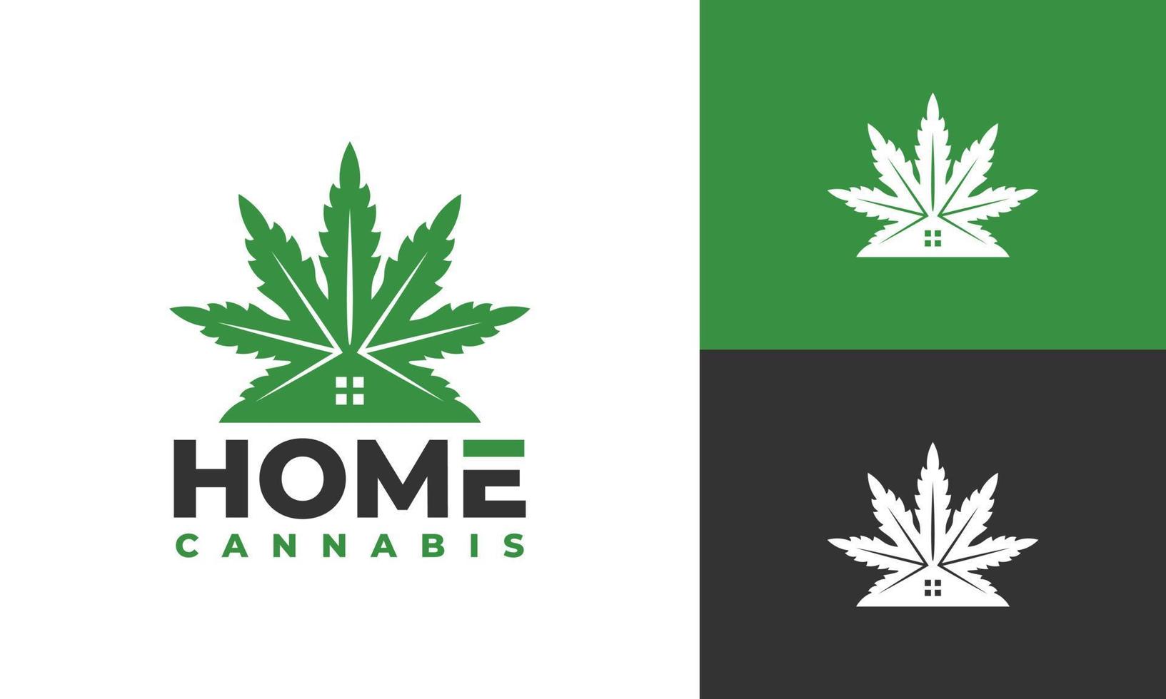 cannabis hem logotyp vektor