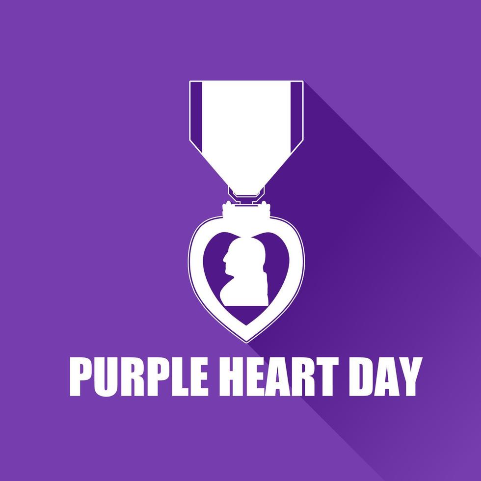 Nationale Purple Heart Day-Vektorillustration. geeignet für Poster, Banner, Hintergrund und Grußkarte. vektor