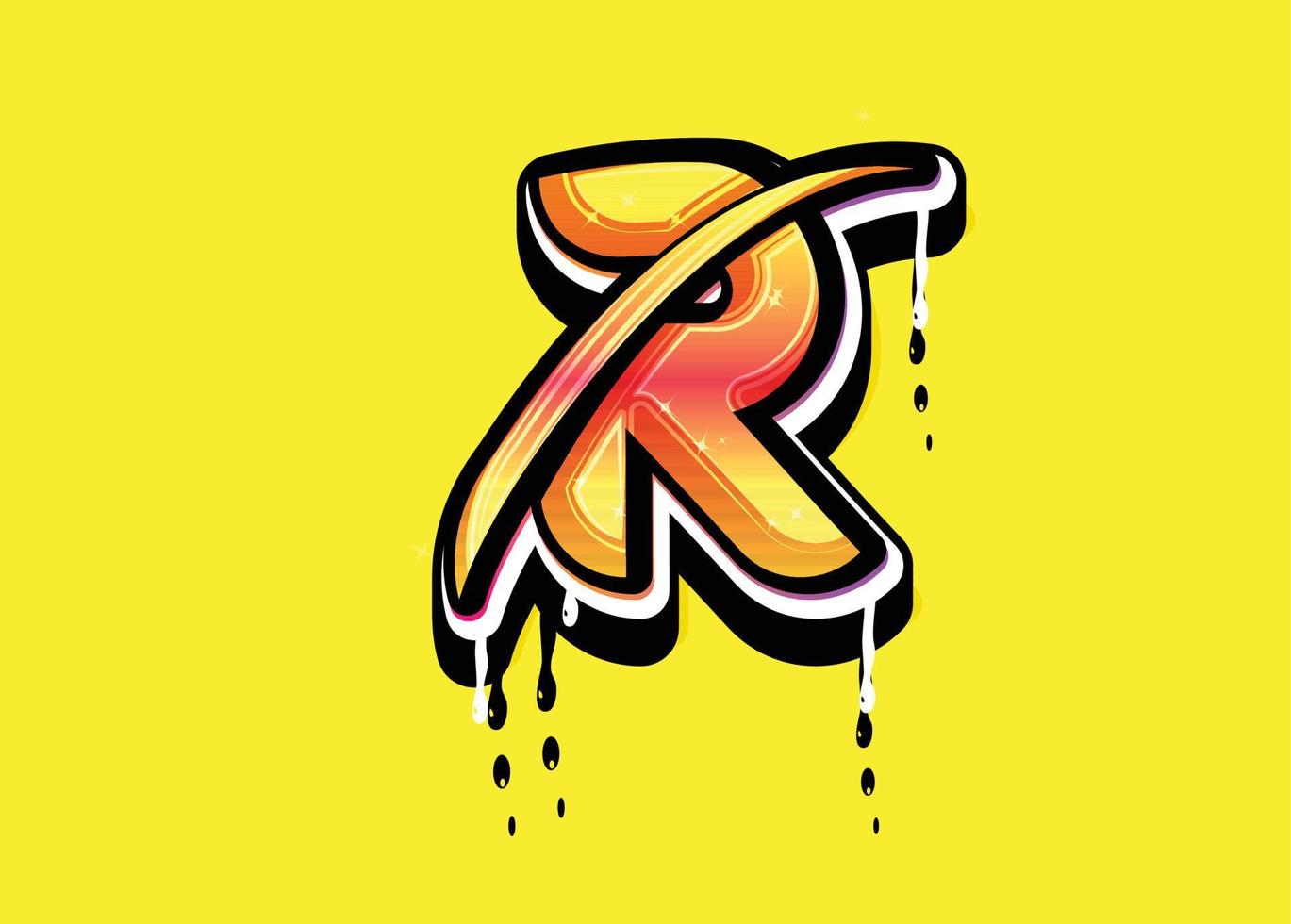 r-Buchstaben-Swoosh-Logo-Vektor vektor