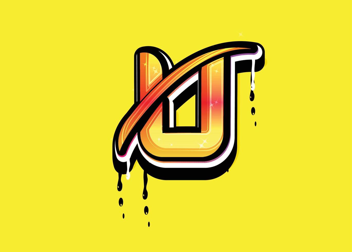 u Brief Swoosh Logo Vektor