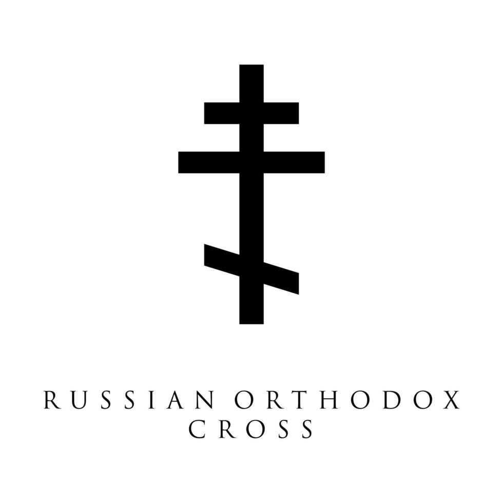 russisch-orthodoxes Vektorillustrationssymbol. christen katholizismus symbole tribal vektorsammlung frieden jesus bilder. Kreuzspiritualität, Katholizismus glauben, religiöse Illustration des Christentums vektor