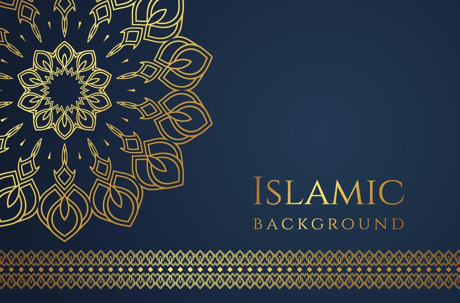 islamischer hintergrund mit dekorativem ornamentmuster. - Vektor