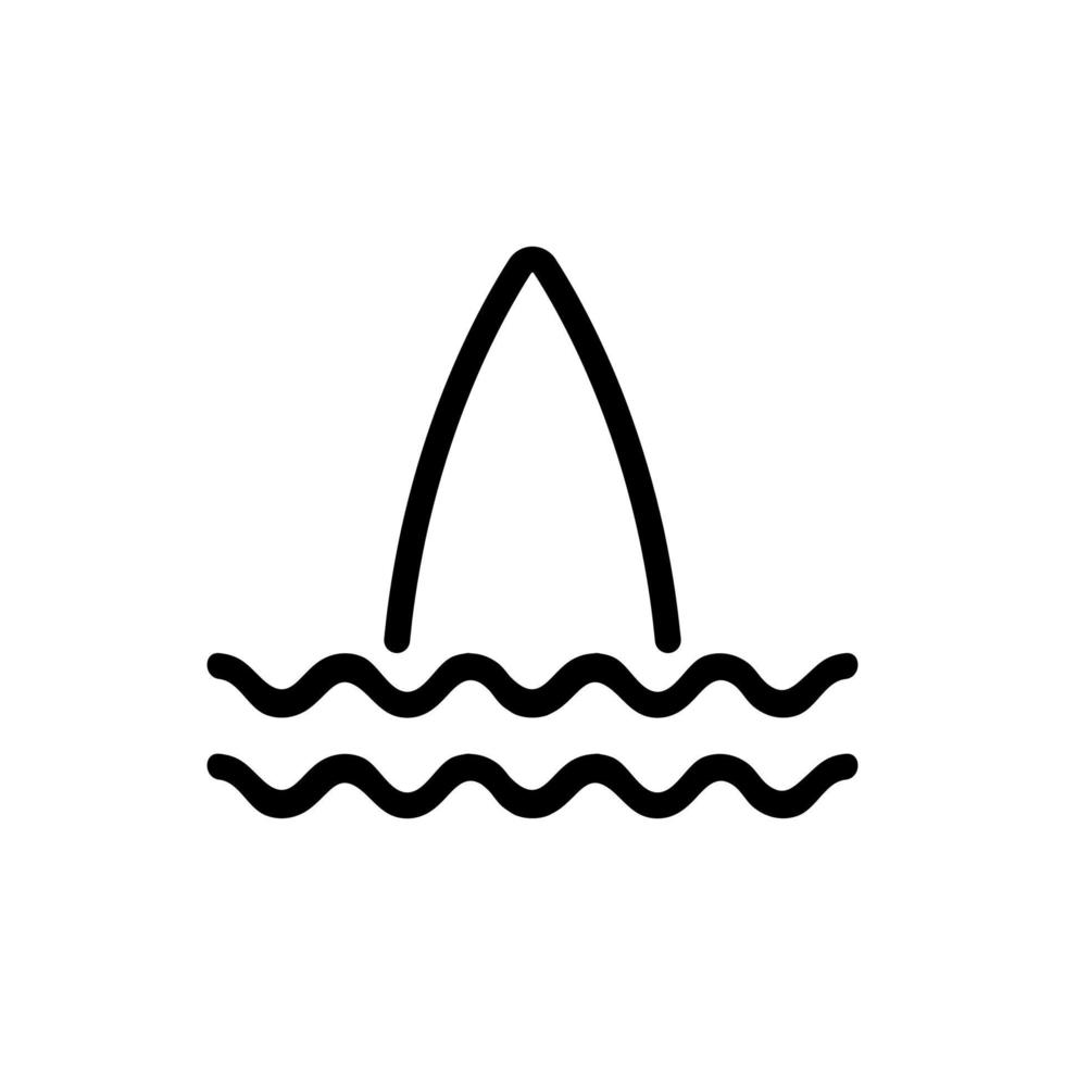 serverar havet strand ikon vektor. isolerade kontur symbol illustration vektor