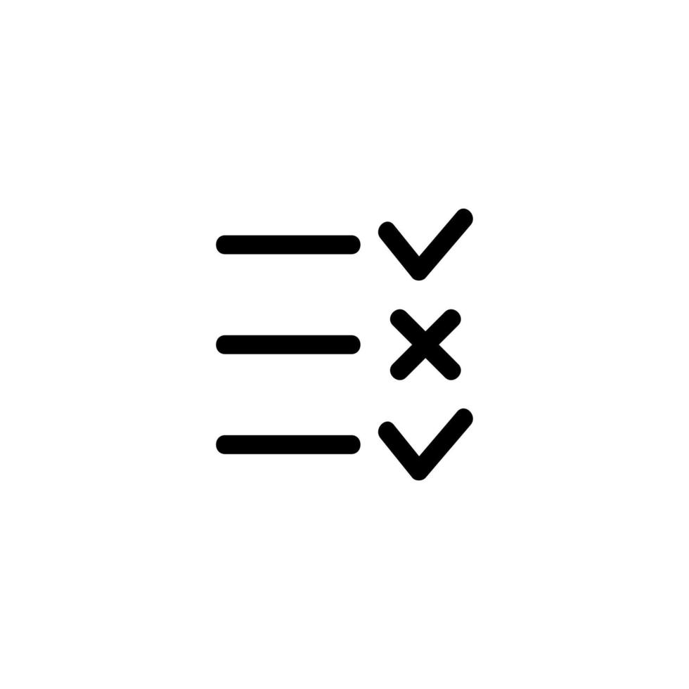 frågeformulär ikon vektor. isolerade kontur symbol illustration vektor
