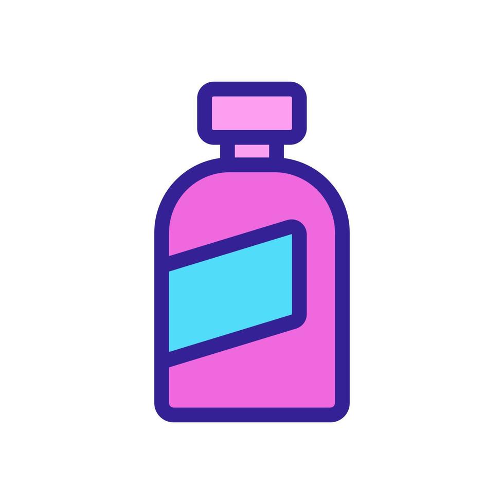 Flasche mit Tabletten-Icon-Vektor. isolierte kontursymbolillustration vektor
