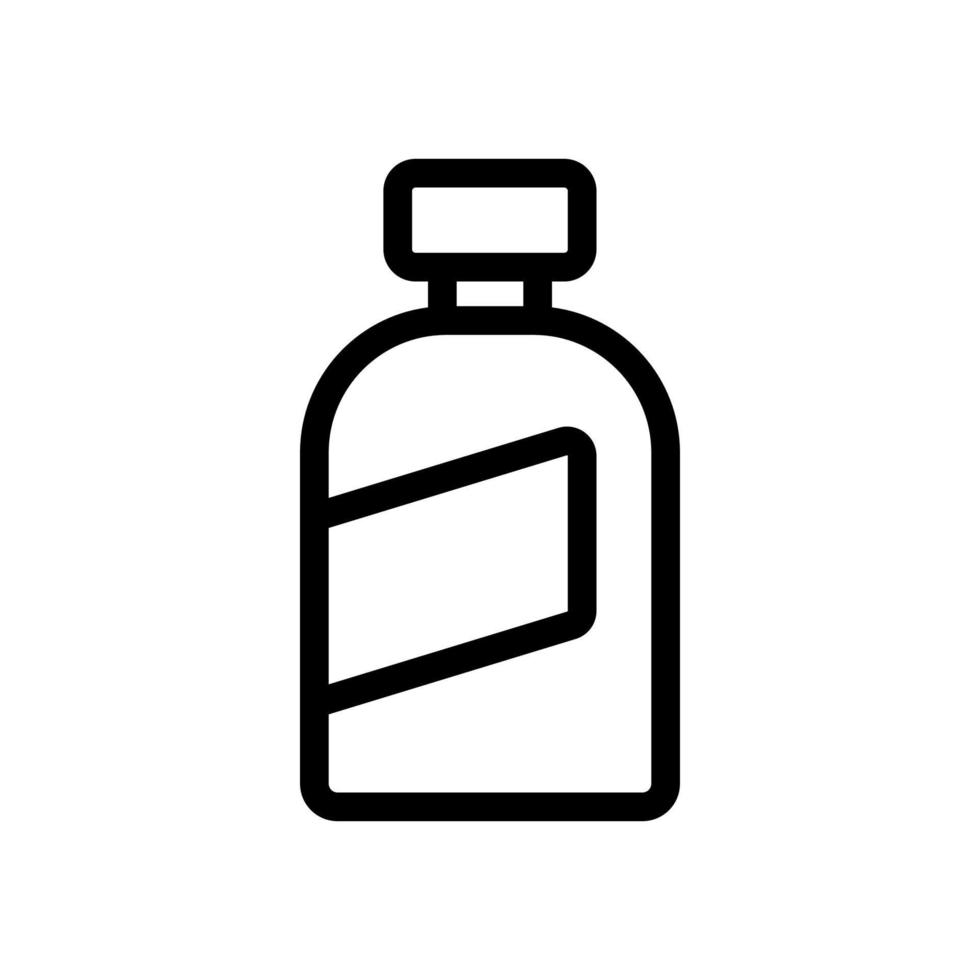 Flasche mit Tabletten-Icon-Vektor. isolierte kontursymbolillustration vektor