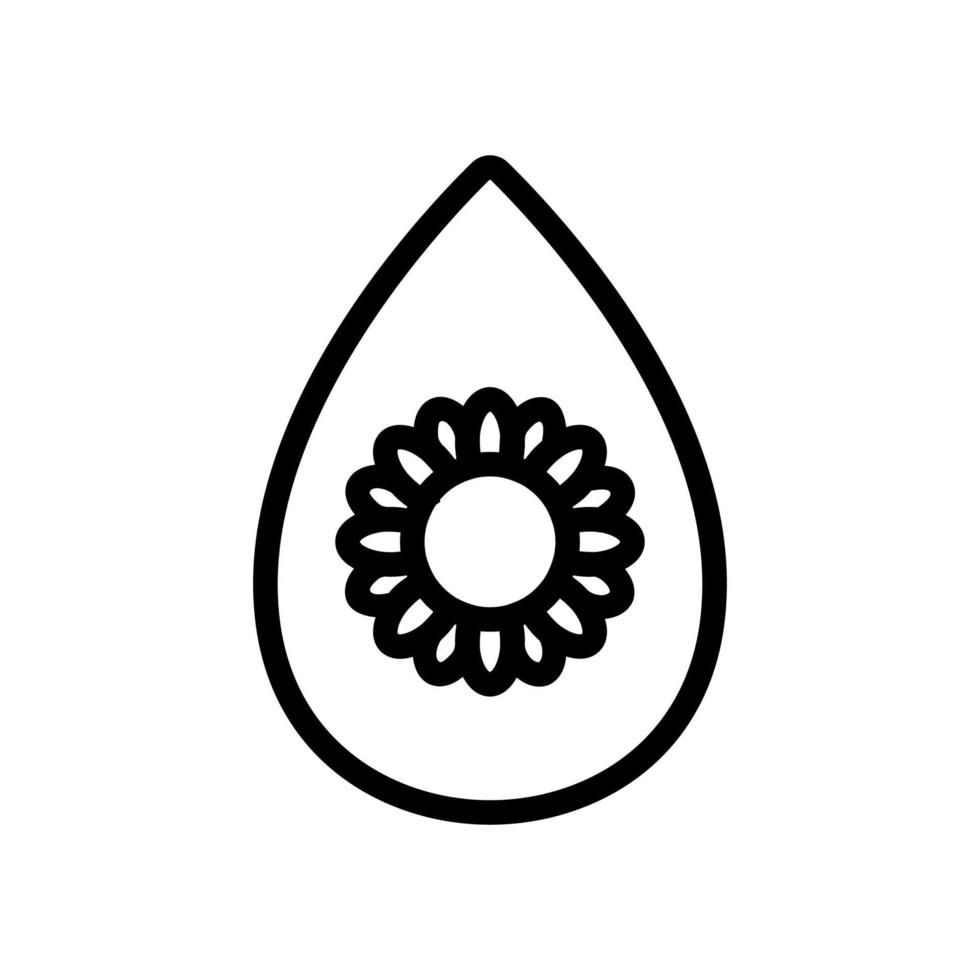 Tropfen Sonnenblumenöl Symbol Vektor Umriss Illustration