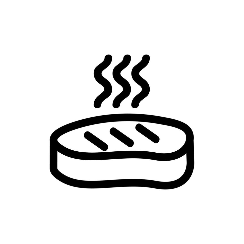 Steak-Fleisch-Icon-Vektor. isolierte kontursymbolillustration vektor