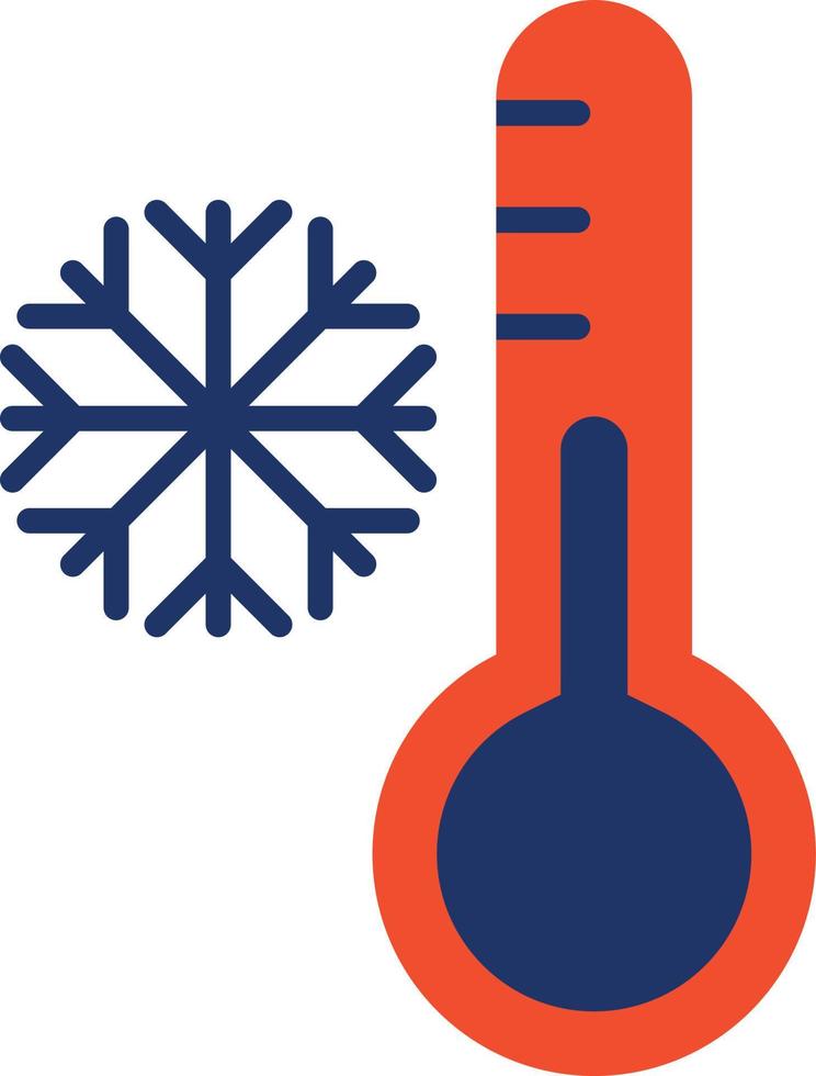 Farbsymbol für niedrige Temperatur vektor