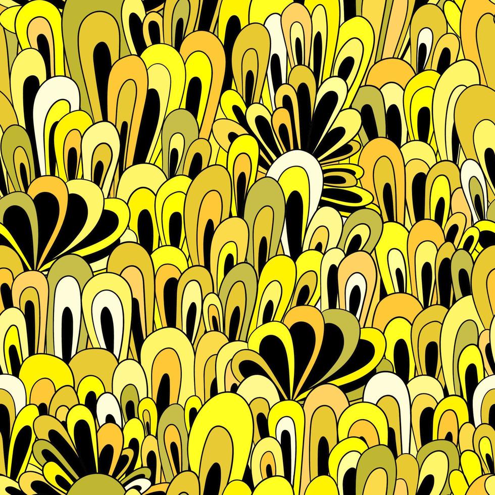 nahtloser Hintergrund mit abstrakten Blättern und Blumen vektor