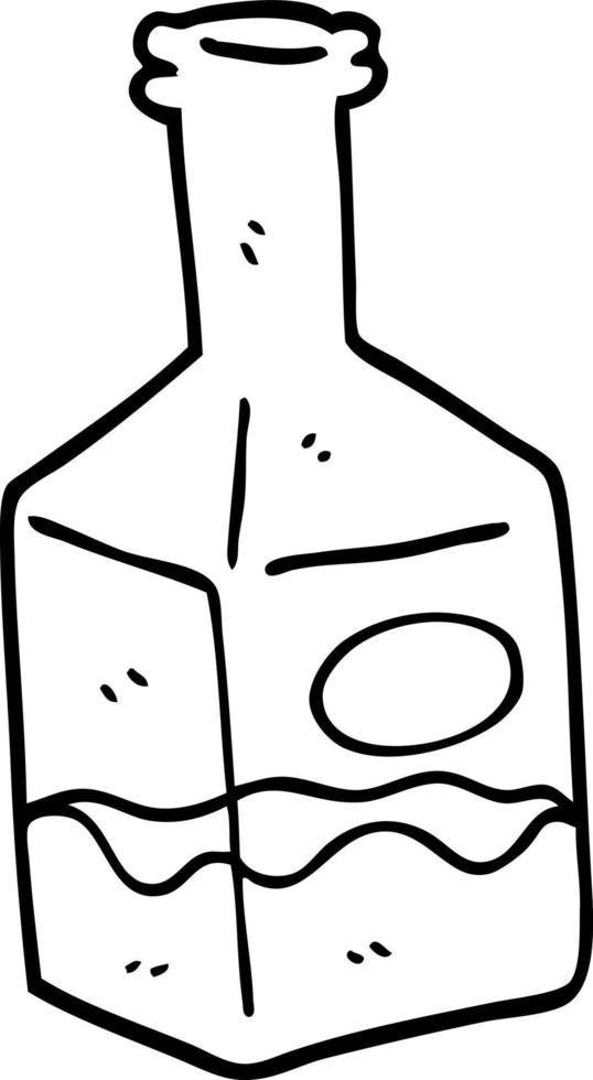 Strichzeichnung Cartoon-Getränk im Dekanter vektor