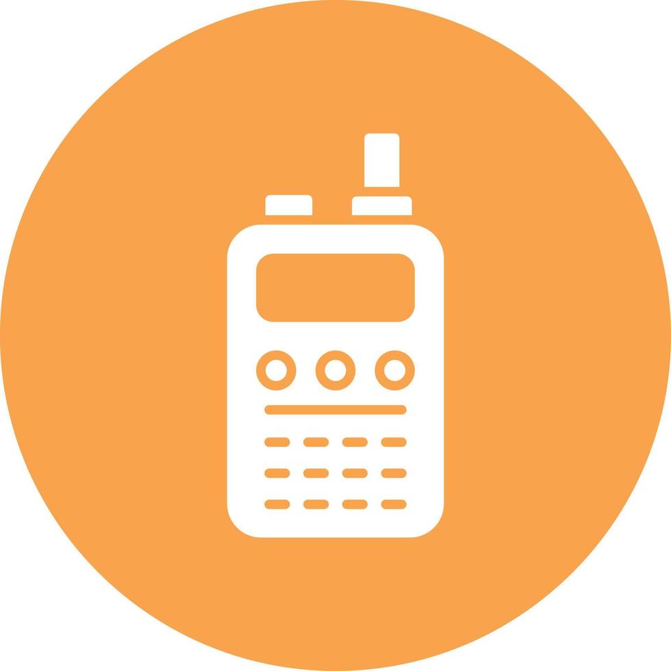 walkie talkie glyph cirkel flerfärgad vektor