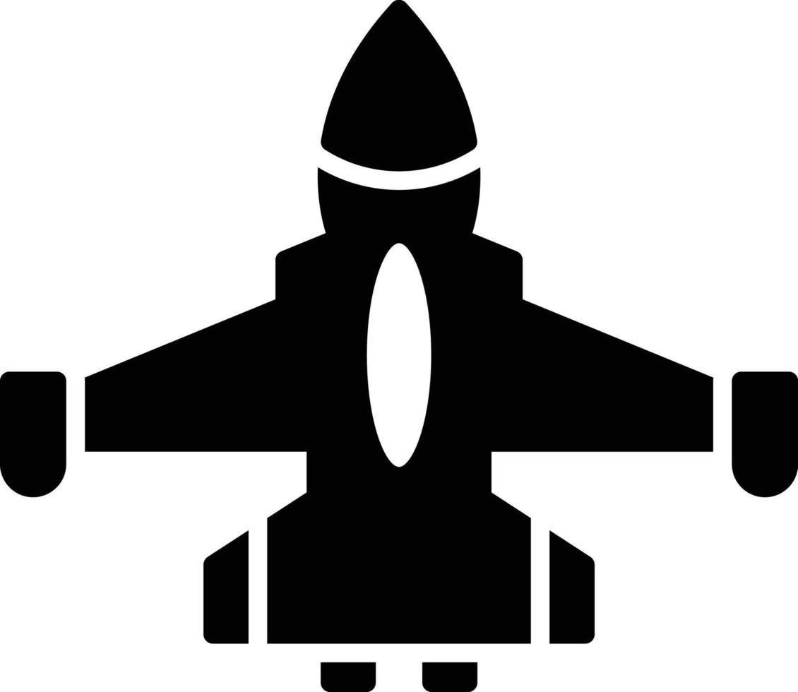 Jet-Glyphe-Symbol vektor