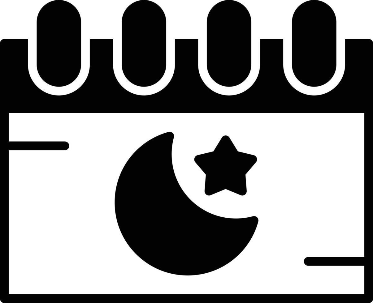 Glyphensymbol des islamischen Kalenders vektor