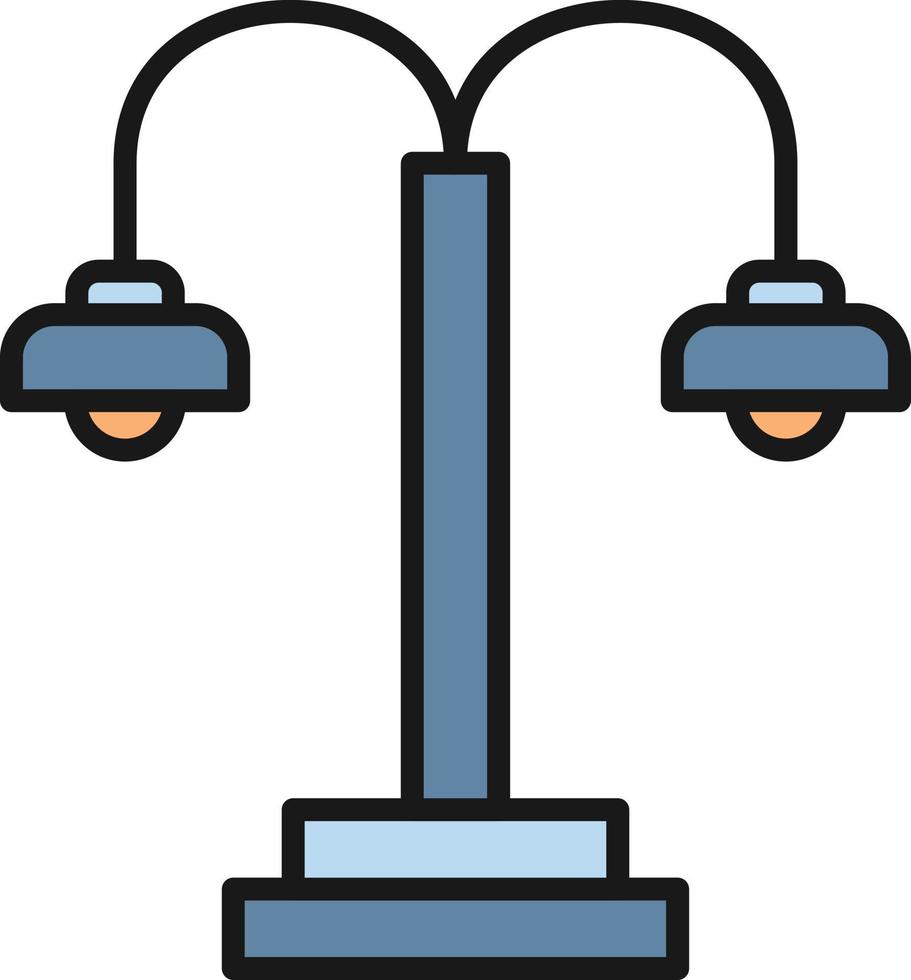 Straßenlaterne gefüllt vektor