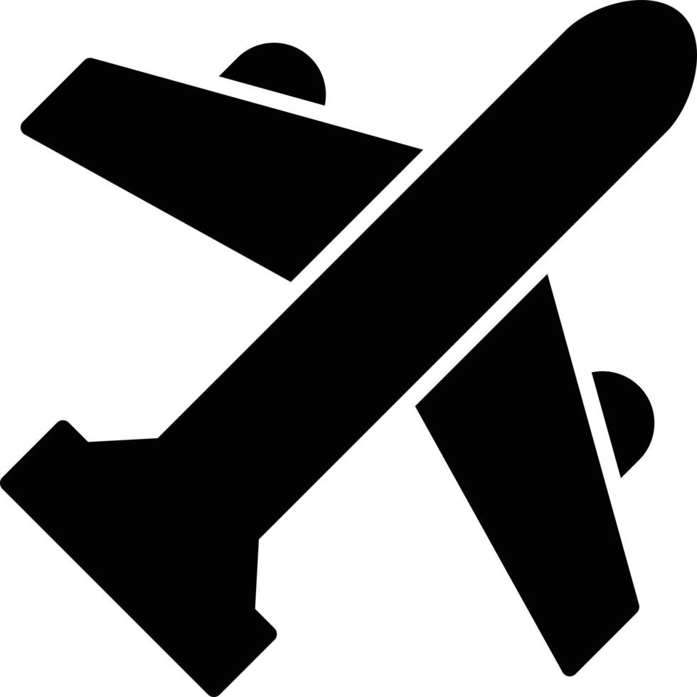 Flugzeug-Glyphe-Symbol vektor