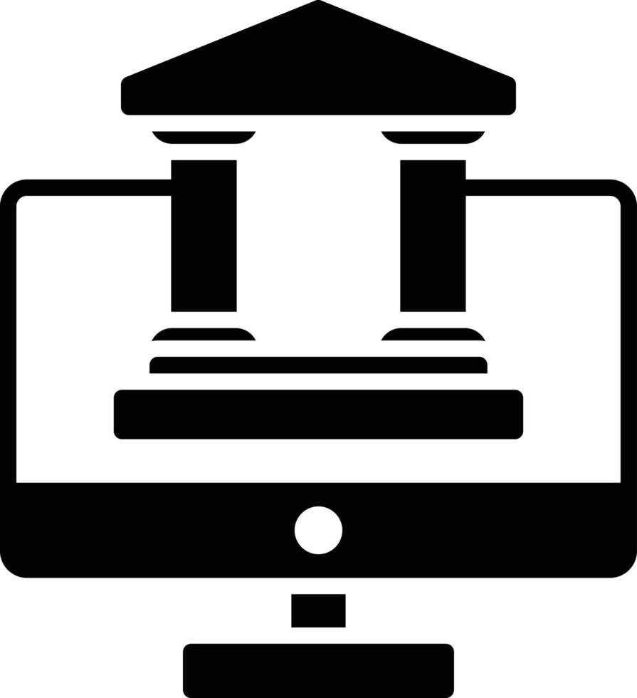 Glyphen-Symbol der Online-Bibliothek vektor