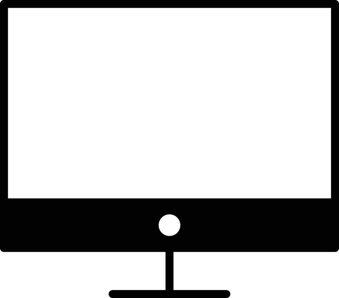 Monitor-Glyphe-Symbol vektor