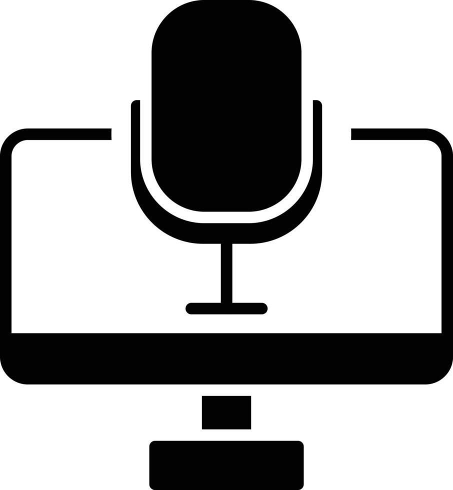 mikrofon glyfikon vektor