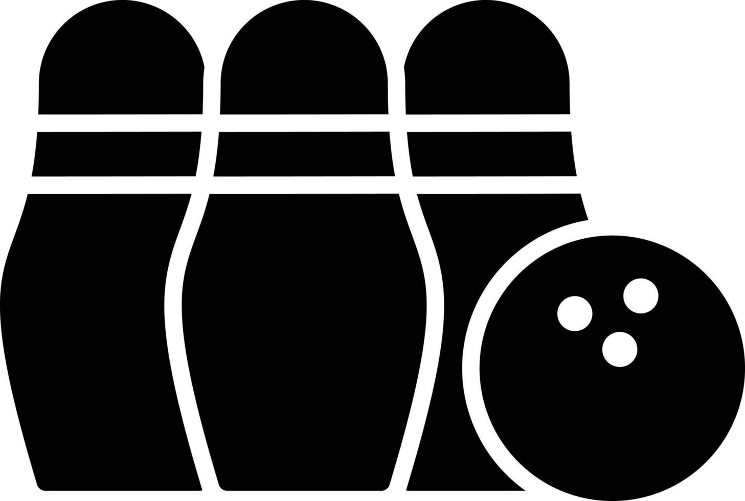 Bowling-Glyphe-Symbol vektor