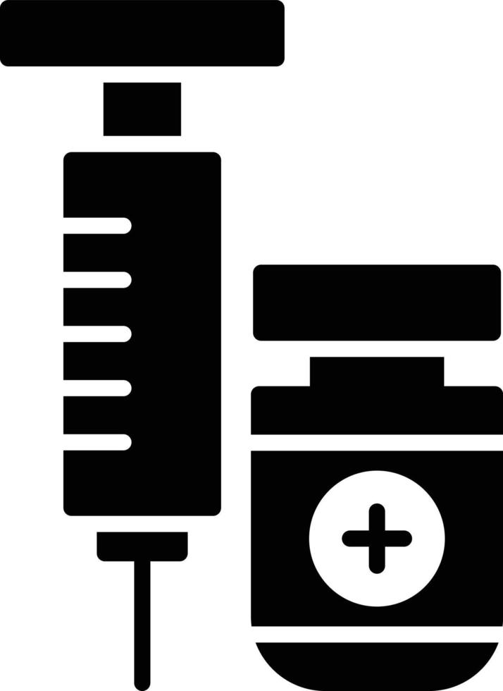 Impfstoff-Glyphe-Symbol vektor