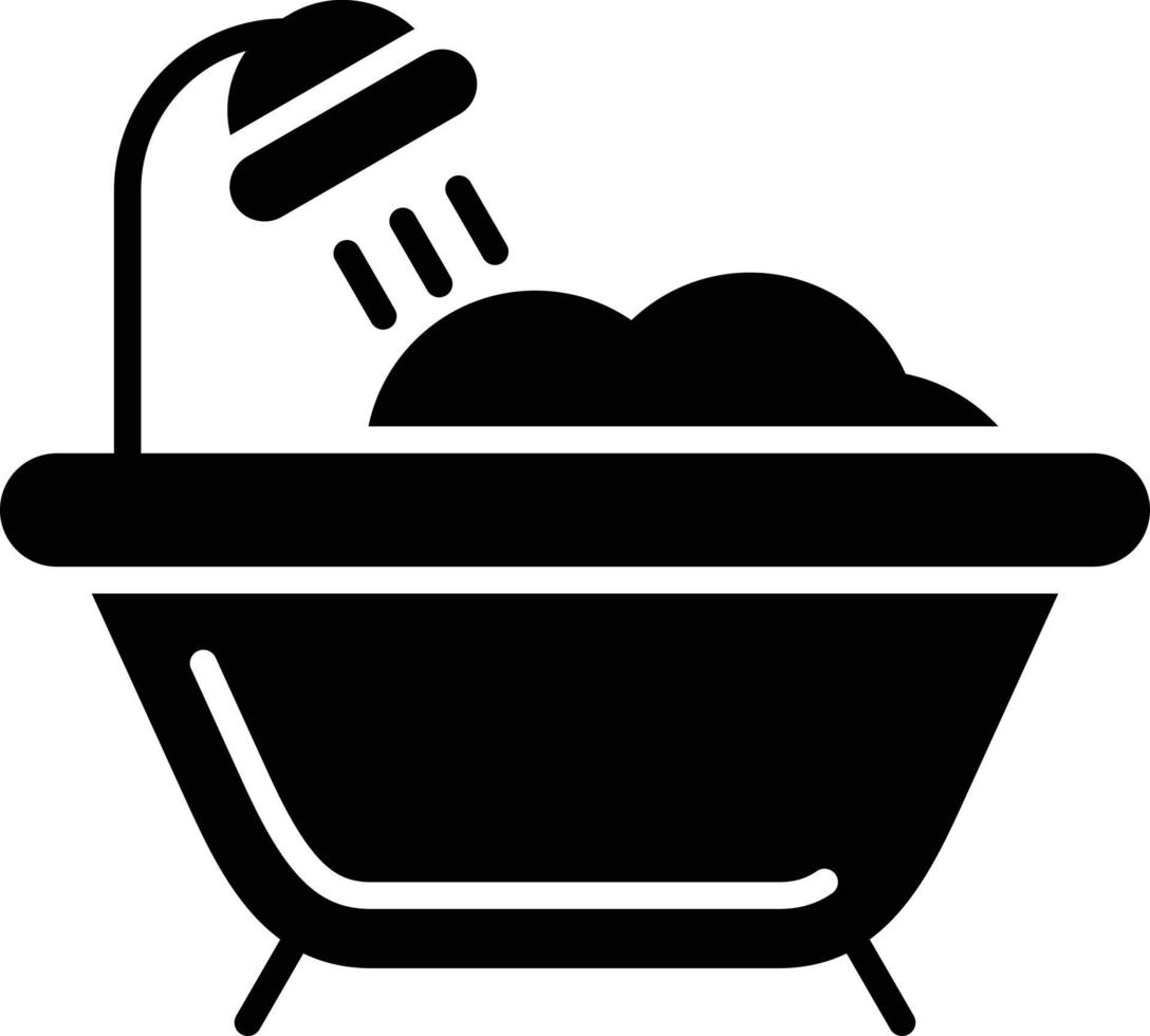 Badewanne Glyphe Symbol vektor