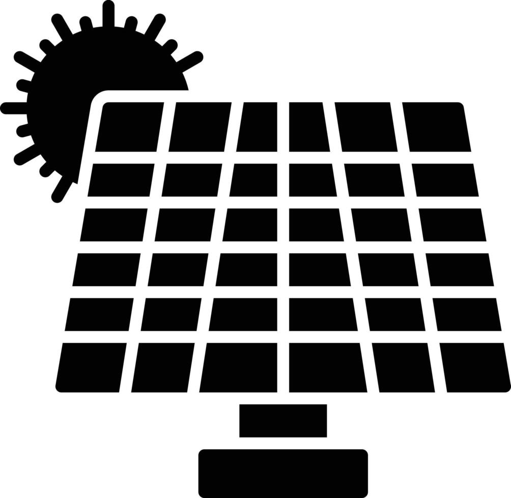 Symbol für Solarpanel-Glyphe vektor