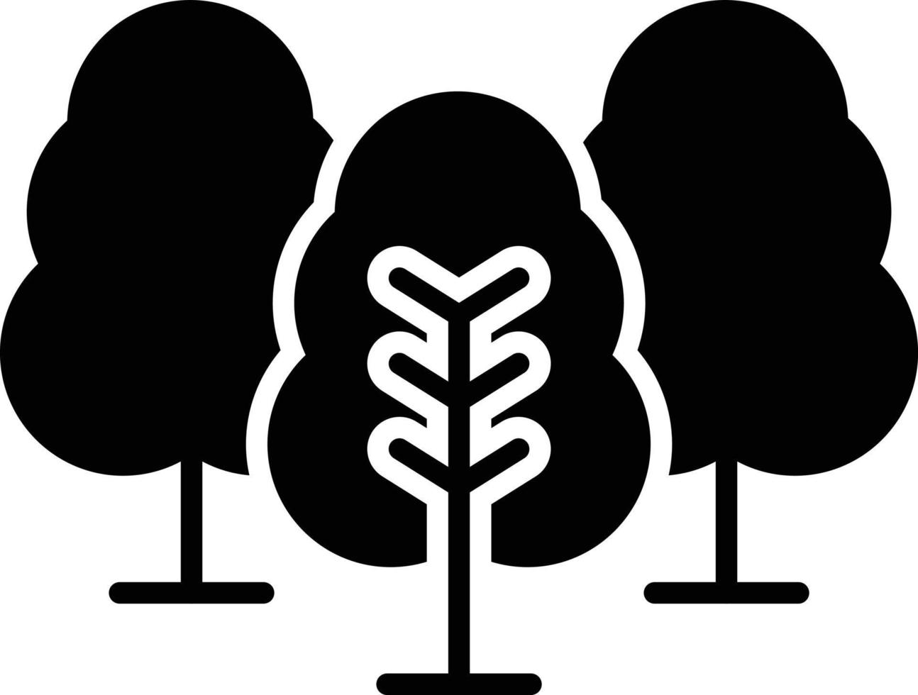 Bäume Glyphe Symbol vektor