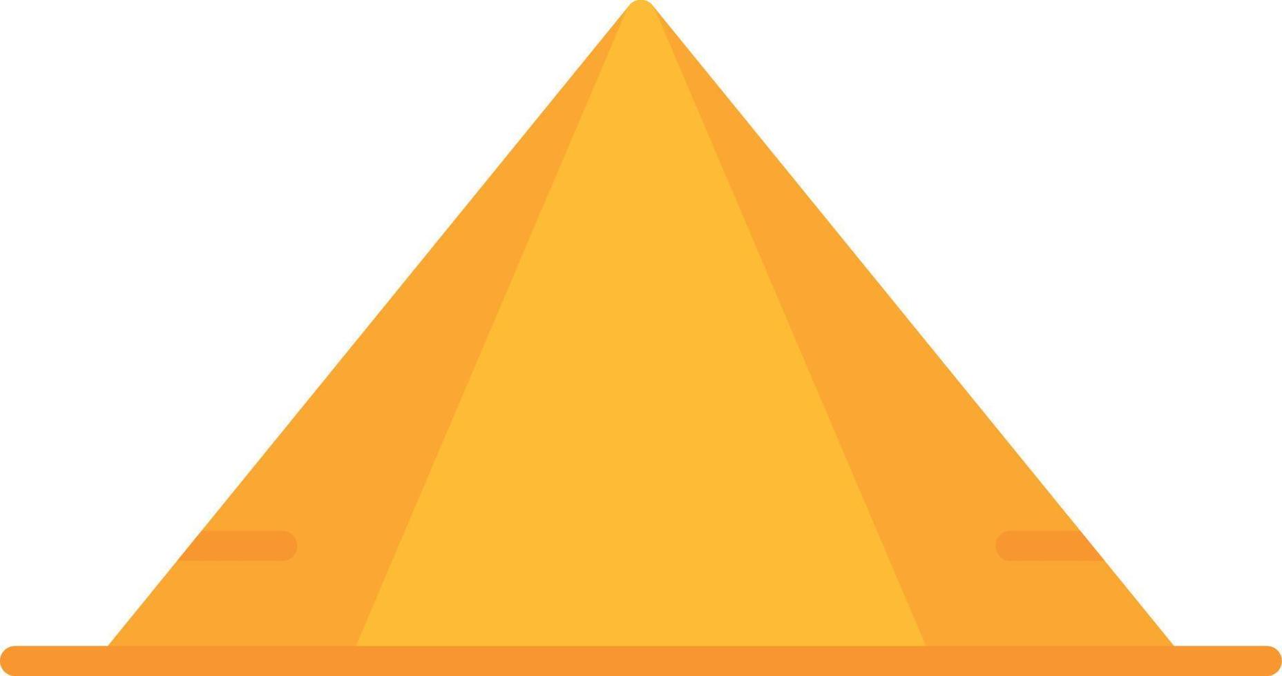 pyramid platt ikon vektor