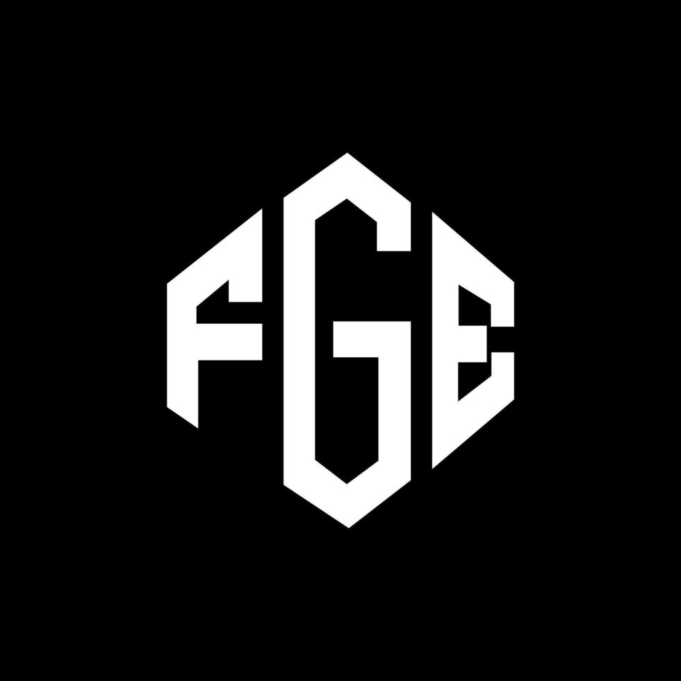 fg-Buchstaben-Logo-Design mit Polygonform. fge Logo-Design in Polygon- und Würfelform. fge Sechseck-Vektor-Logo-Vorlage in weißen und schwarzen Farben. fge-monogramm, geschäfts- und immobilienlogo. vektor