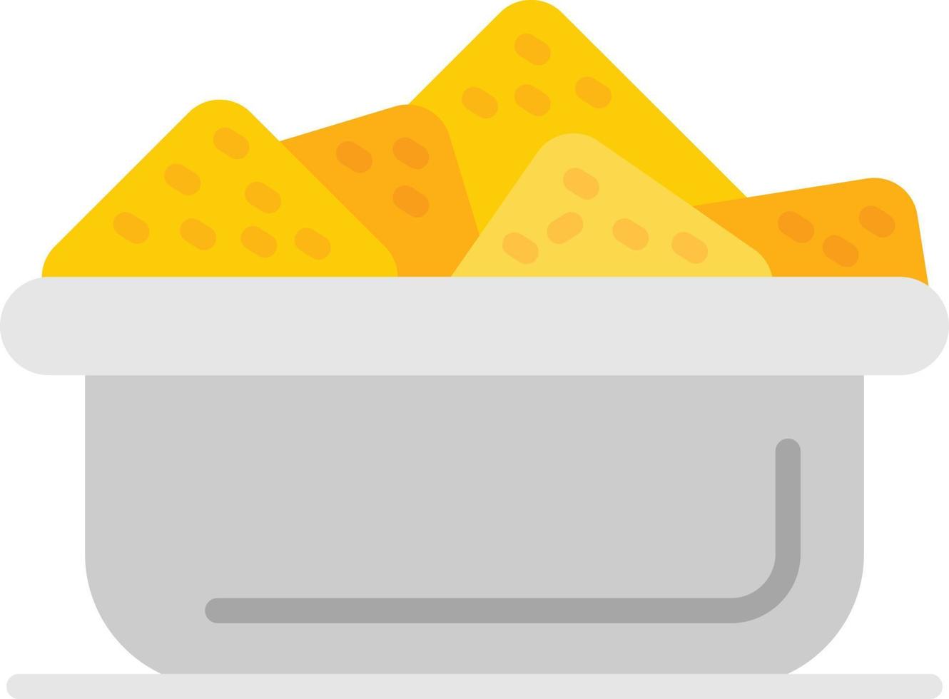 nachos platt ikon vektor