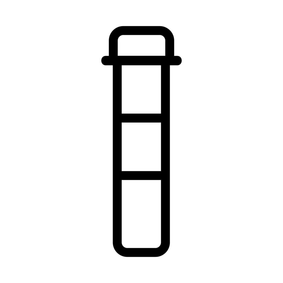 Glas-Reagenzglas-Symbolvektor. isolierte kontursymbolillustration vektor