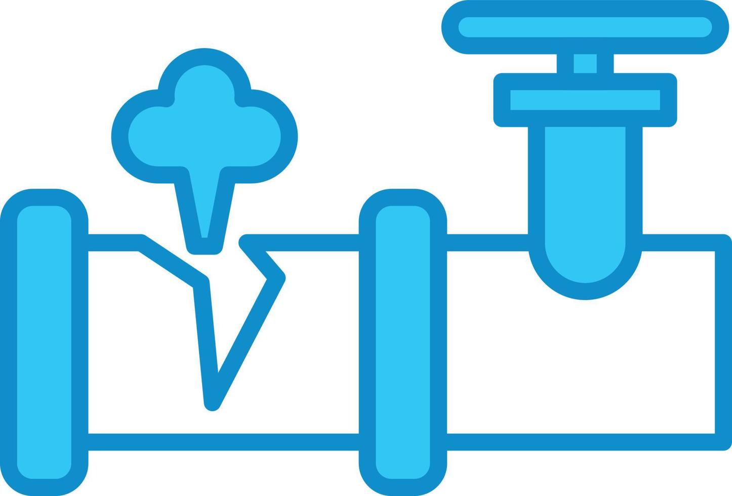 läckageledning fylld blå vektor