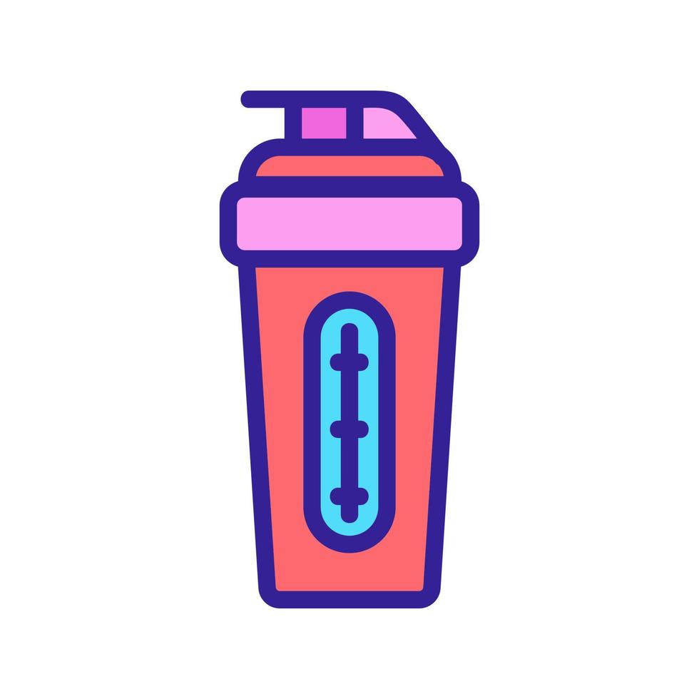 Shaker mit Klappdeckel und Temperaturanzeige Symbol Vektor Umriss Illustration