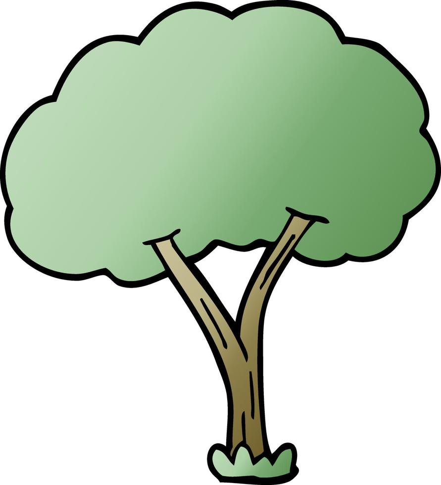 Cartoon-Doodle blühender Baum vektor