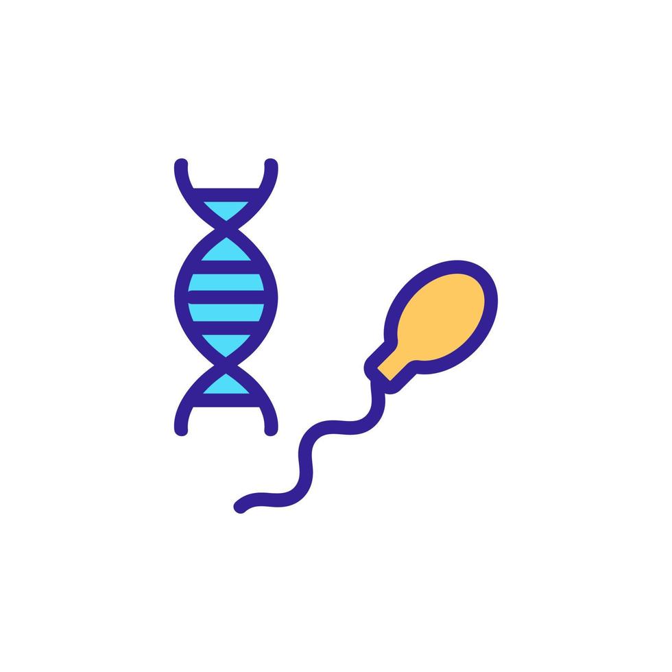 DNA-Sperma-Symbolvektor. isolierte kontursymbolillustration vektor