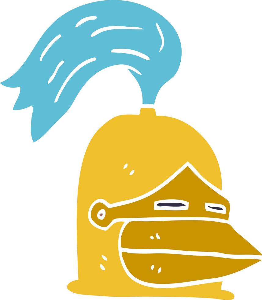 Cartoon-Doodle goldener Helm vektor
