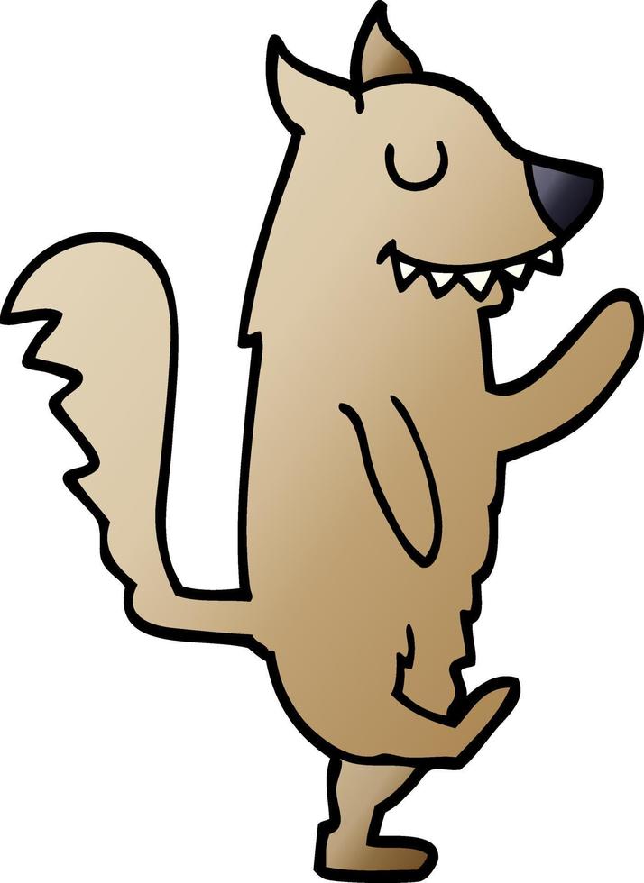 Cartoon-Doodle tanzender Hund vektor