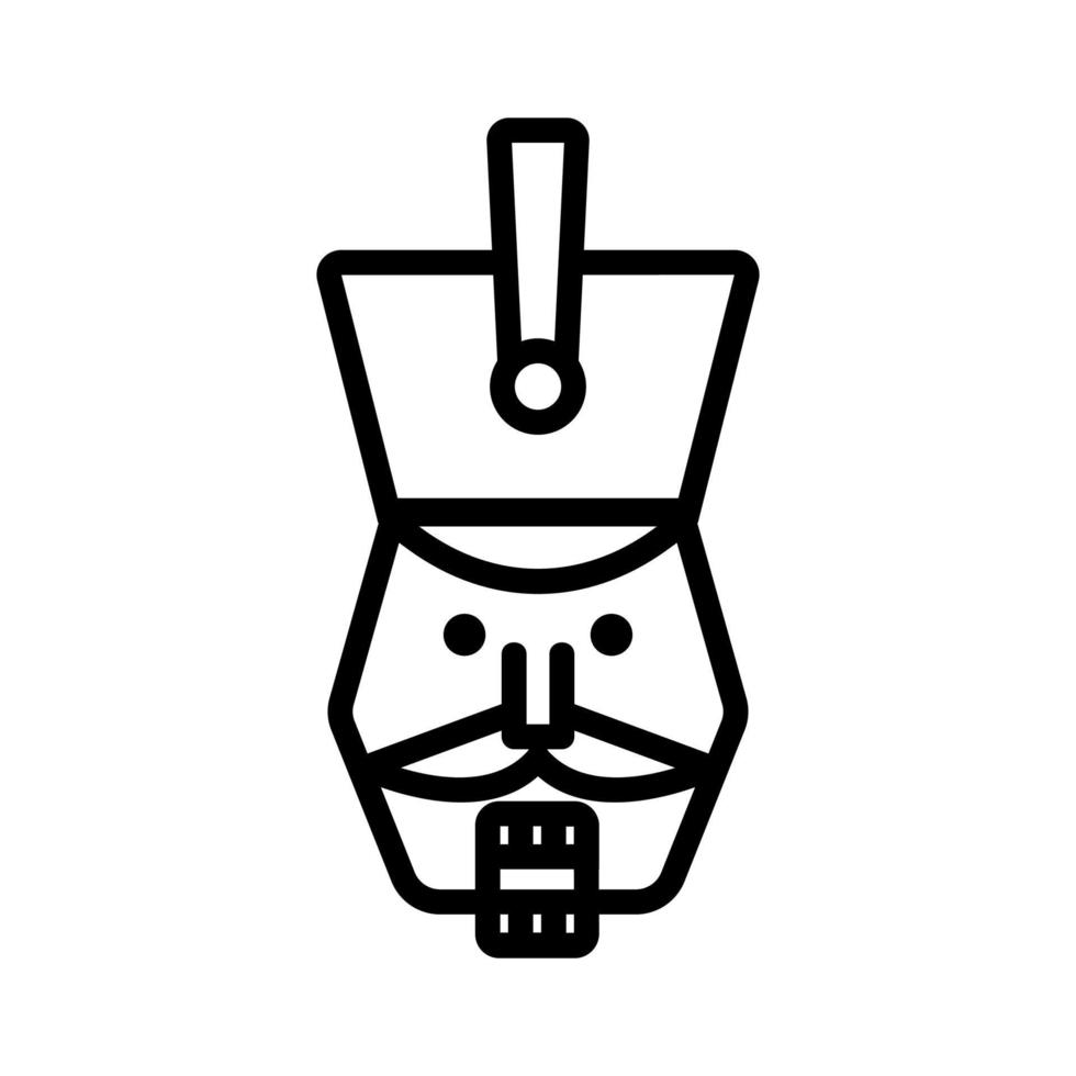 nötknäpparen ikon vektor. isolerade kontur symbol illustration vektor